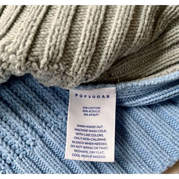 POPSUGAR at Kohl's Colorblock Crewneck Sweater in Heather Gray, Blue & Black - Picture 9 of 14